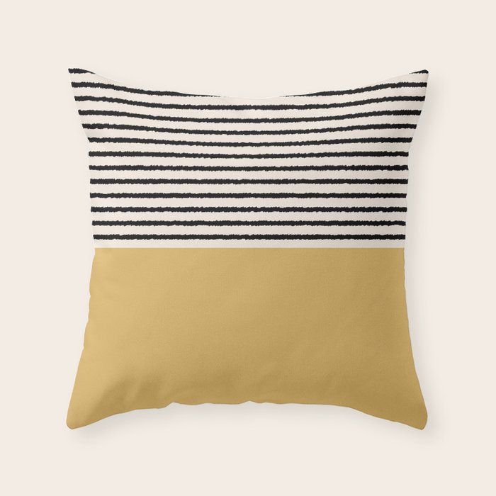 textured yellow throw pillows