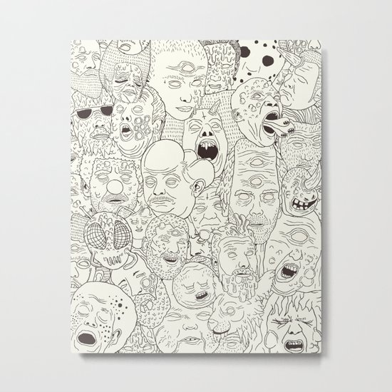 Faces of Math (no color edition) Metal Print