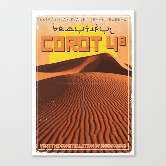 My Exoplanetary Travel Poster: COROT 4b Canvas Print