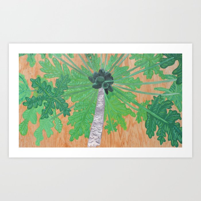 Papaya Tree Art Print