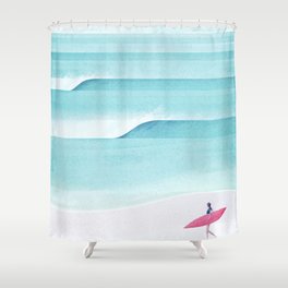 Surf Girl II Shower Curtain