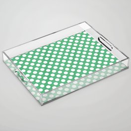 St. Patrick's Day Green Big Dots Collection Acrylic Tray