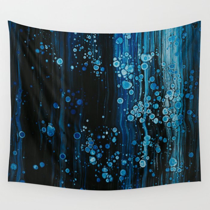 paint liquid stripes drops fluid art Wall Tapestry