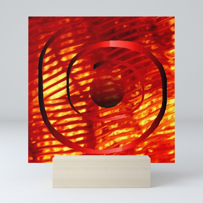 Red Spiral Mini Art Print