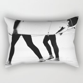 Catch a Wave Print - abstract black white surf board photography - Cool Surfers Print - Beach Decor Rectangular Pillow