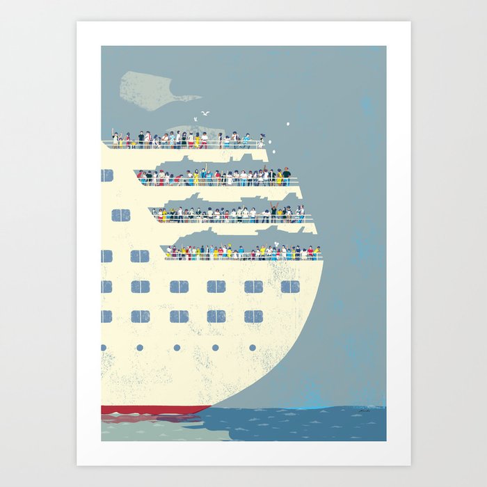 cruise ship Art Print