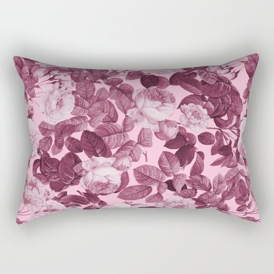Floral Pattern Rectangular Pillow