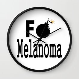 F Bomb Melanoma Wall Clock