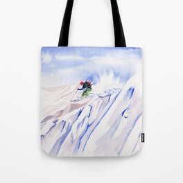 Powder Skiing Tote Bag