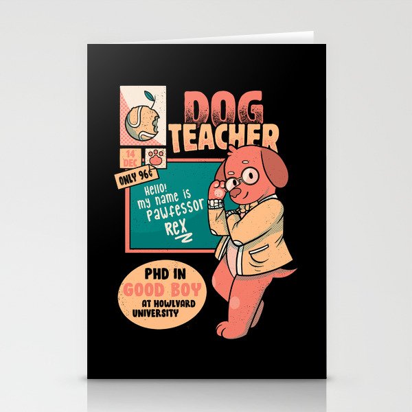 Pawfessor Teacher Dog Professor School I Love My Teacher by Tobe Fonseca Stationery Cards