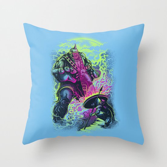 Magnysseus vs the Cyclops: X-Odyssey Throw Pillow