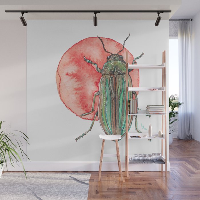 Iridescent Beetle Wall Mural