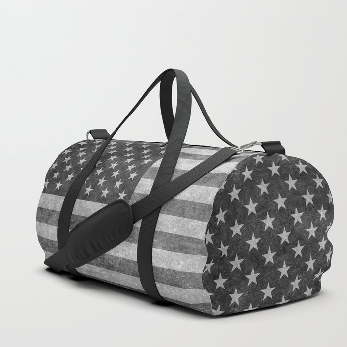 US flag - grungy B&W Duffle Bag