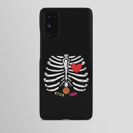 Funny Skeleton Halloween Heart Candies Android Case