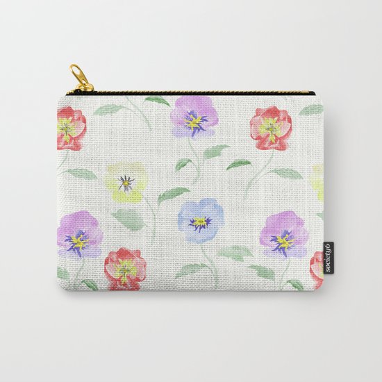 Colored Viola. Watercolor . Carry-All Pouch