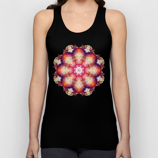 Decorative mandala abstract with translucent colors Unisex Tank Top