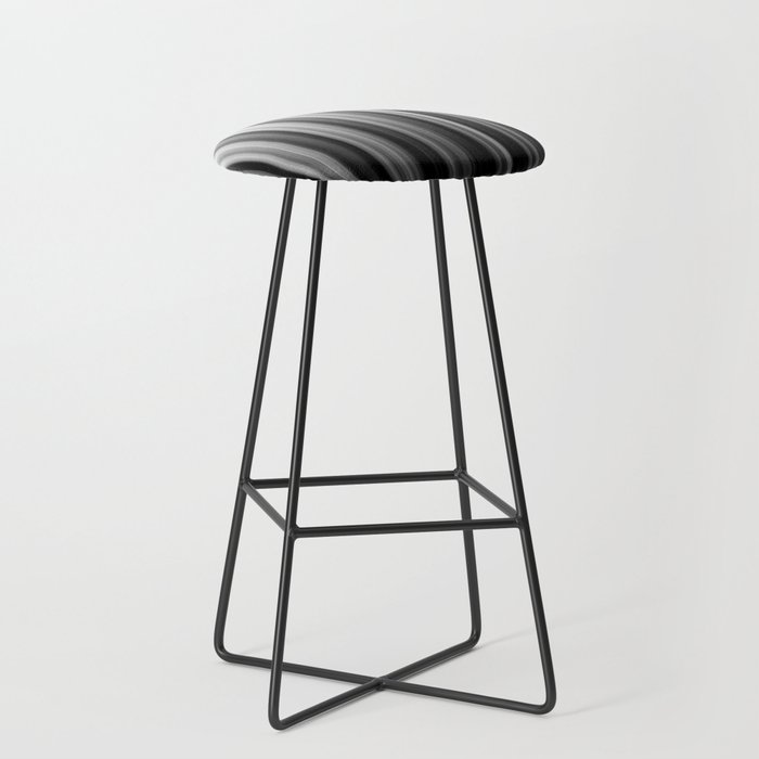 Black And White Soft Blurred Vertical Lines - Ombre Abstract Blurred Design Bar Stool