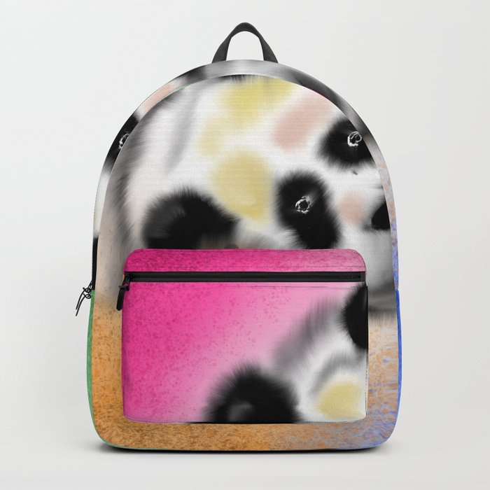 Beautiful Cute Panda Painting Art colorful Backpack