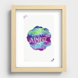 Namaste Confetti watercolor Recessed Framed Print