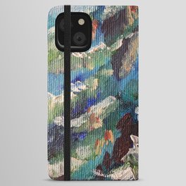 Painted fir tree iPhone Wallet Case