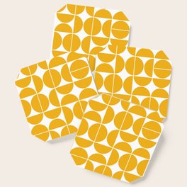 Mid Century Modern Geometric 04 Yellow Coaster