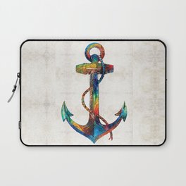 Nautical Anchor Art - Anchors Aweigh - By Sharon Cummings Laptop Sleeve