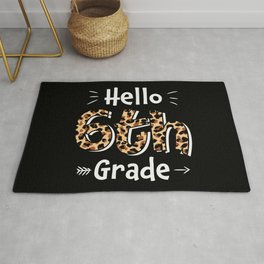 Hello 6th Grade Back To School Area & Throw Rug