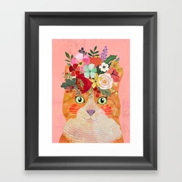Ginger cat Framed Art Print