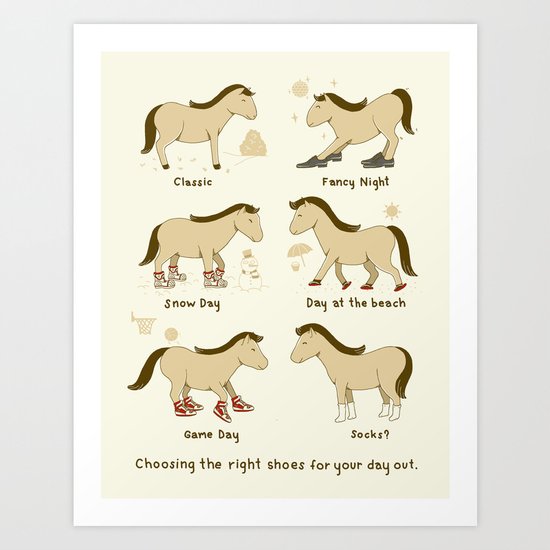 Horse Shoes Art Print