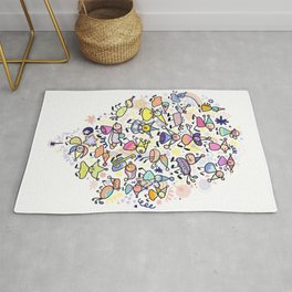 fairies, doodles & unicorns Area & Throw Rug