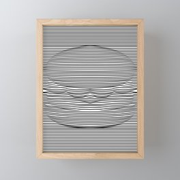 Cheeseburger Optical Illusion Framed Mini Art Print