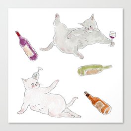 Tipsy CATS Canvas Print