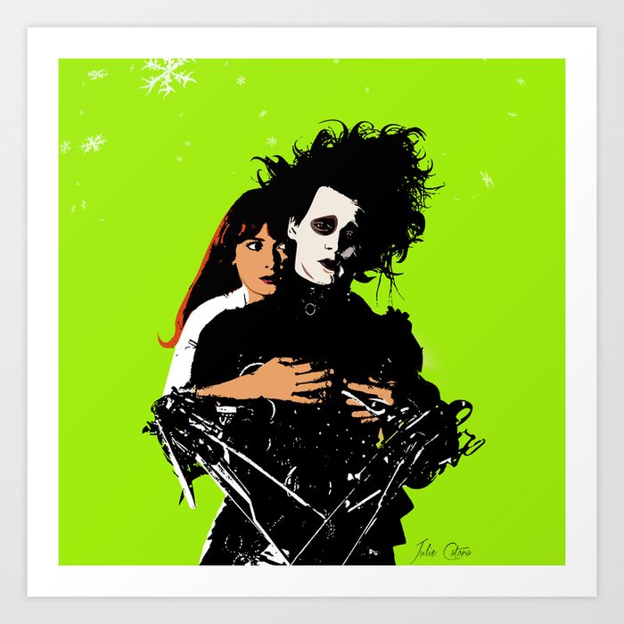 Twin Flame Edward Scissorhands Art Print By Futureillustrations