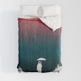 Meteoric rainfall Duvet Cover