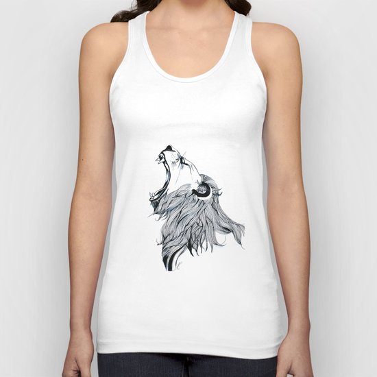 Growling Lion Unisex Tank Top