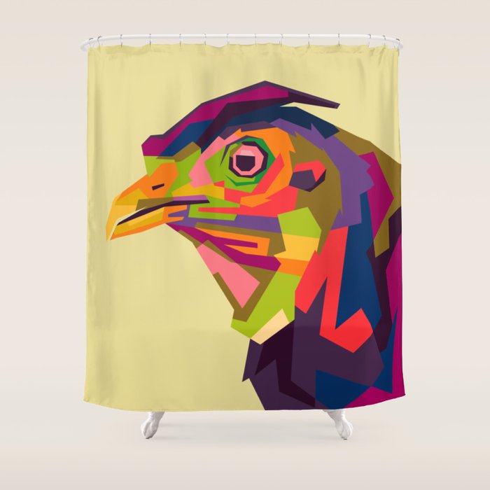 Rooster Pop Art Shower Curtain By Asnan Ad Society6 Rooster Pop Art Shower Curtain