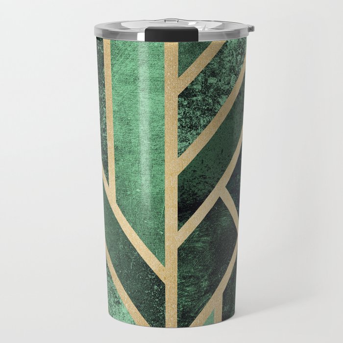 Art Deco Emerald Travel Mug