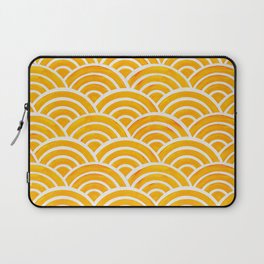 Japanese Seigaiha Wave – Marigold Palette Laptop Sleeve
