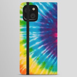 Colorful Spiral Tie Dye iPhone Wallet Case
