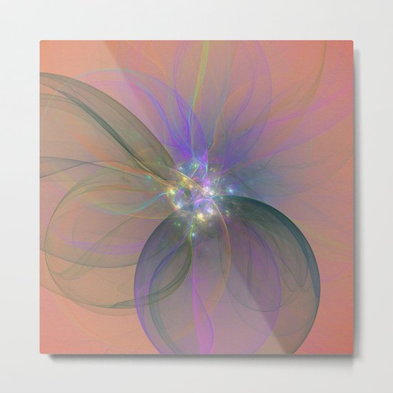 Fairy Blossom Fractal Metal Print