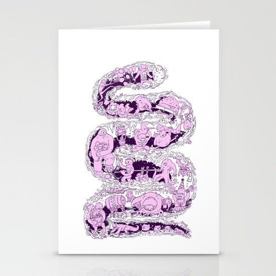 headin' to the monster party Stationery Cards