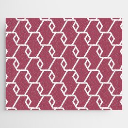Dark Pink and White Diamond Shape Tile Pattern - Diamond Vogel 2022 Popular Colour Obsession 1130 Jigsaw Puzzle