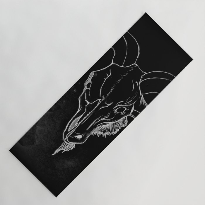Head Of Baphomet Without Sigil Yoga Mat By Midnight Lust Society6
