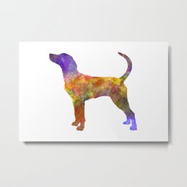 English Foxhound in watercolor Metal Print | Colorfull, Illustration, Poster, Retro, Color, Watercolor, Digital, Decorative, Abstract, Print 