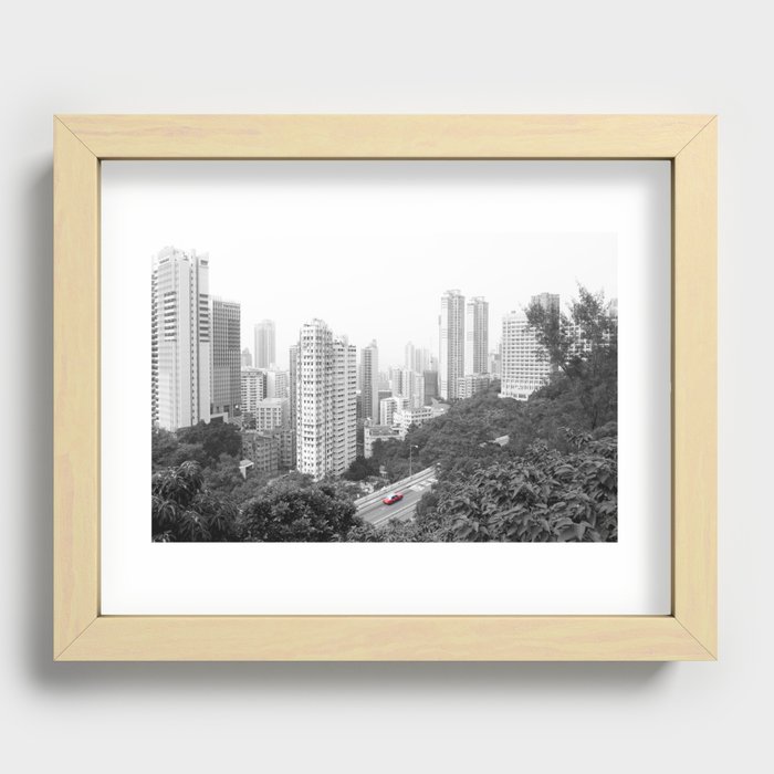 Hong Kong Taxi Recessed Framed Print