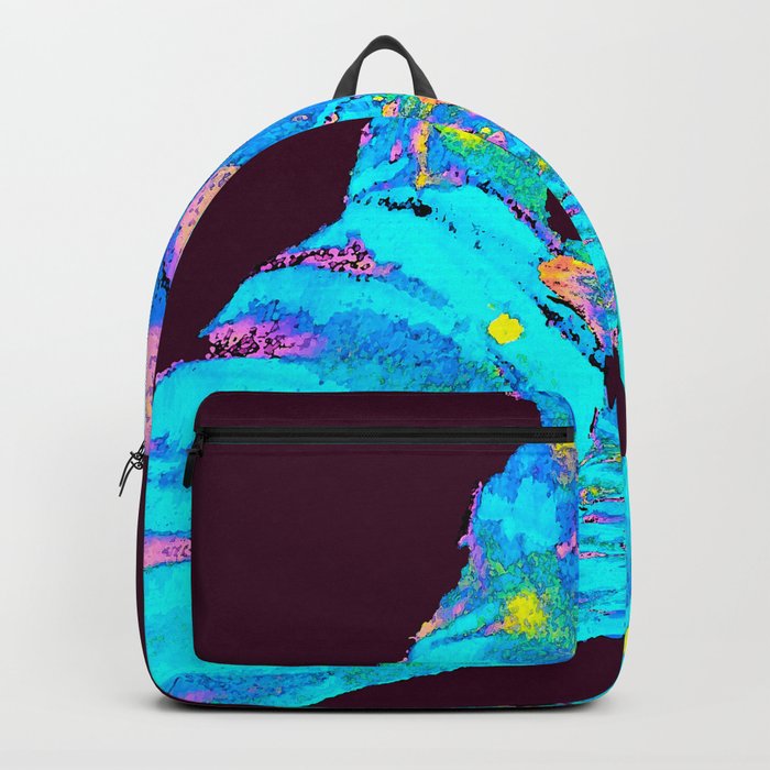 Turquoise Butterfly On A Dark Background #decor #society6 #buyart Backpack