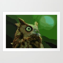 Nightvison Owl Art Print