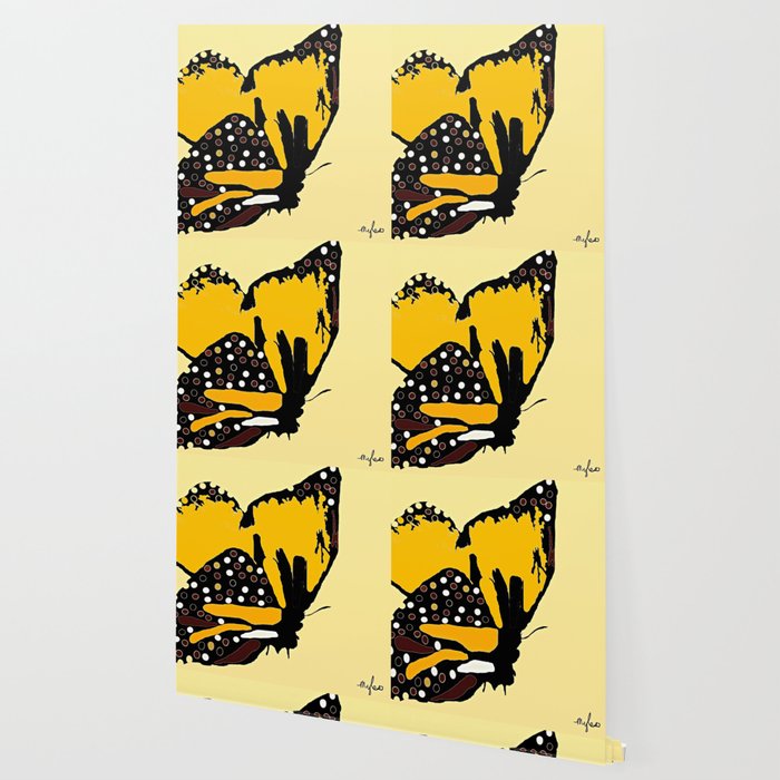 Yellow Butterfly Wallpaper By Saundramyles Society6
