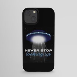 Never Stop Looking Up - Outer Space Galaxy Solar System iPhone Case