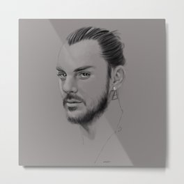 Shannon Leto digital Portrait grey LLFD Metal Print | 30Secondstomars, Shannonleto, Digital, Drummer, Leto, Portrait, Shannimal, 30Stm, Echelon, Drawing 
